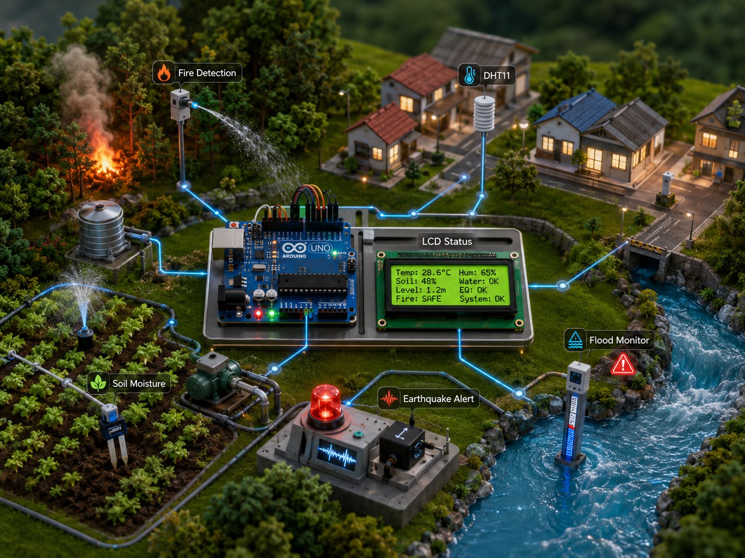 ECO-DERO Smart Village Arduino prototype